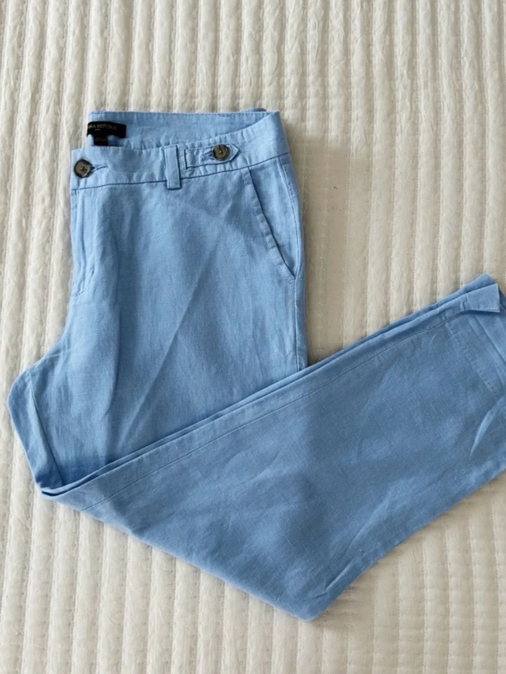 Banana Republic Light Blue Linen Cotton Pants - Size 8